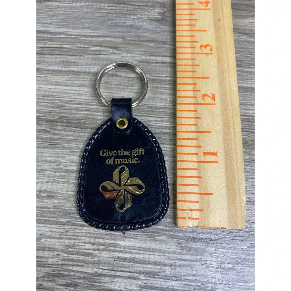 Vintage Capitol Records Keychain Miami Give The Gift Of Music‎ Black Gold Promo